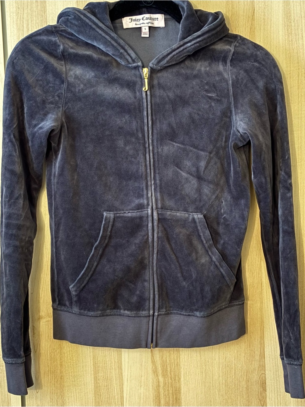 Juicy Couture Gray Velour Zip-Up Hoodie